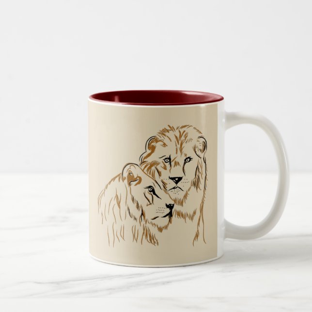 Tasse 2 Couleurs Lions (Droit)