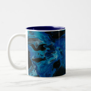 Tasse 2 Couleurs Liquide psychédélique bleu foncé