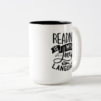 Tasse 2 Couleurs Lire est ma langue d'amour T-Shirt Throw Pillow
