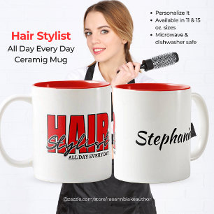 Tasse 2 Couleurs Liste de cheveux - Toute la journée Musique en cér