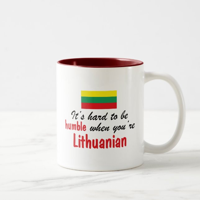 Tasse 2 Couleurs Lithuanien humble (Droit)