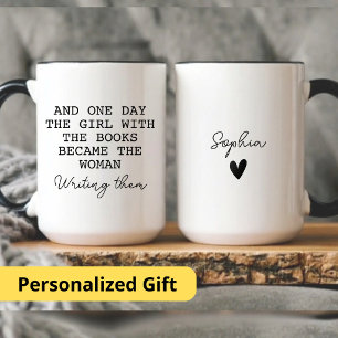 Tasse 2 Couleurs Livre Cadeau Personnalisé Nouvel Auteur Écrivain É