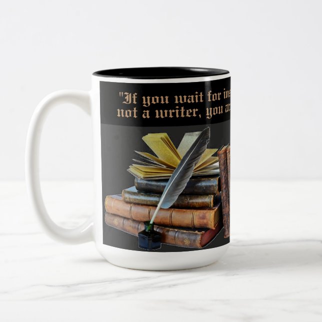 Tasse 2 Couleurs Livres et devis de l'auteur (Gauche)