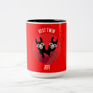 Tasse 2 Couleurs Llama Alpaca Twin Boys