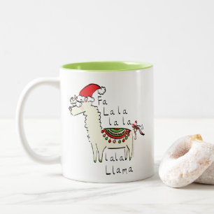 Tasse 2 Couleurs Llama Christmas Enfants mignonne Drôle