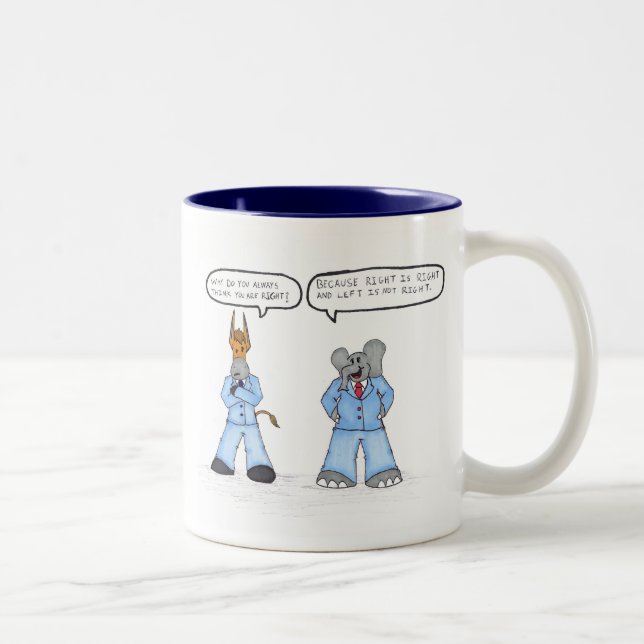 Tasse 2 Couleurs Logique républicaine (Droit)