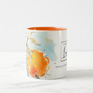 Tasse 2 Couleurs Logo Boho Abstrait Sketchy Orange