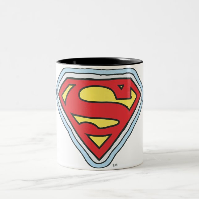 Tasse 2 Couleurs Logo de bande dessinée Supergirl (Centre)
