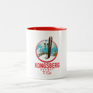 Tasse 2 Couleurs Logo de Kongsberg Norway Ski