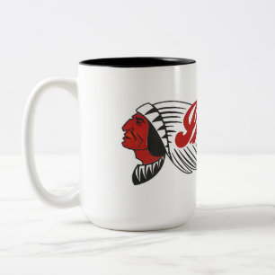 Tasse 2 Couleurs Logo de moto vintage blanc