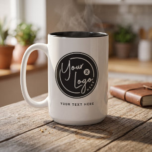 Tasse 2 Couleurs Logo de société personnalisé Make It Yours