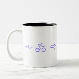 Tasse 2 Couleurs Logo de triathlon