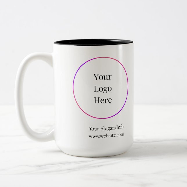 Tasse 2 Couleurs Logo d'entreprise Modèles personnalisables (Gauche)