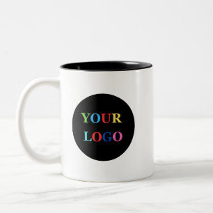 Tasse 2 Couleurs Logo d'entreprise personnalisé de société sur mesu