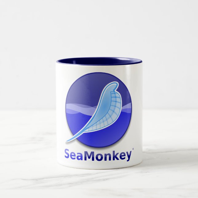 Tasse 2 Couleurs Logo des textes de SeaMonkey (Centre)