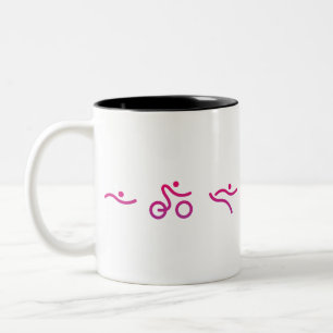 Tasse 2 Couleurs Logo du triathlon