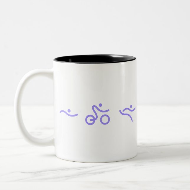Tasse 2 Couleurs Logo du triathlon (Gauche)