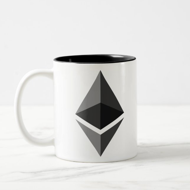 Tasse 2 Couleurs Logo Ethereum ETH Crypto Blockchain (Gauche)