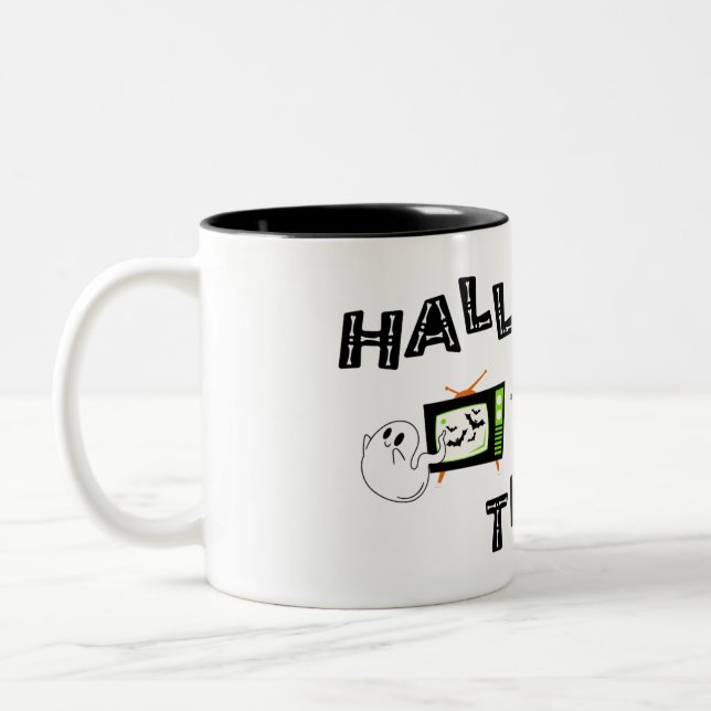 Tasse 2 Couleurs Logo Halloweenathon avec Skele (Gauche)