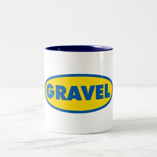 Tasse 2 Couleurs Logo jaune Gravel Cycling (Centre)