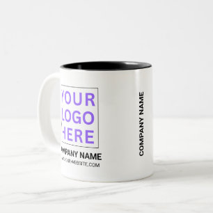 Tasse 2 Couleurs Logo professionnel personnalisé Société promotio