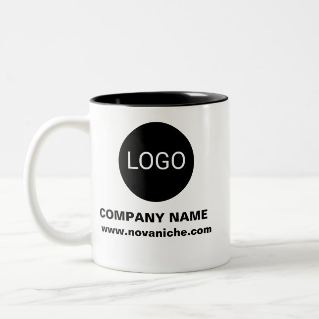 Tasse 2 Couleurs Logo promotionnel professionnel personnalisé à deu (Gauche)