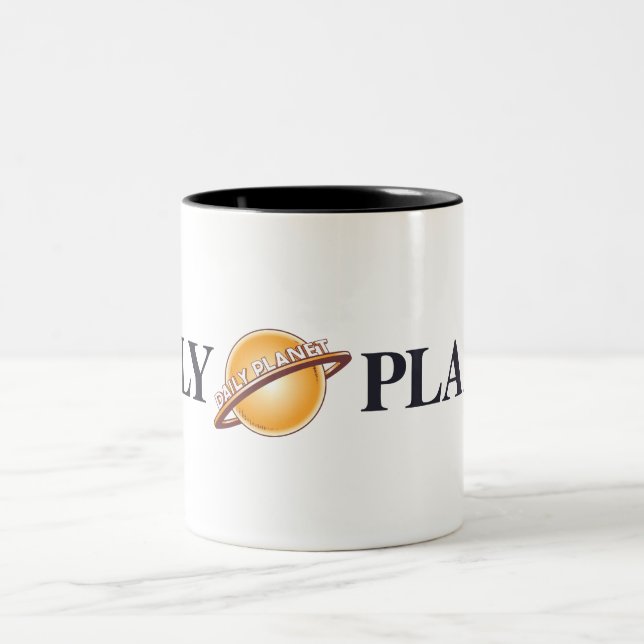 Tasse 2 Couleurs Logo quotidien de la planète (Centre)