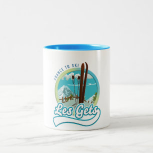 Tasse 2 Couleurs Logo ski Les Gets France