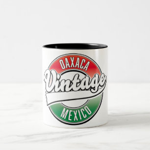 Tasse 2 Couleurs Logo vintage Oaxaca mexique.