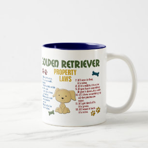 Tasse 2 Couleurs Lois 4 de propriété de golden retriever