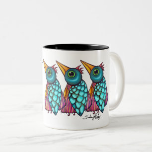Tasse 2 Couleurs L'oiseau raconte la boue des oiseaux