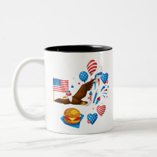 Tasse 2 Couleurs l'oncle d'aigle chauve sam