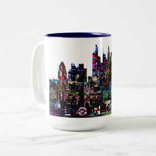 Tasse 2 Couleurs Londres, Angleterre en graffiti