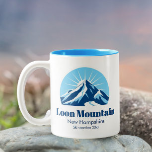Tasse 2 Couleurs Loon Mountain New Hampshire station de ski souveni