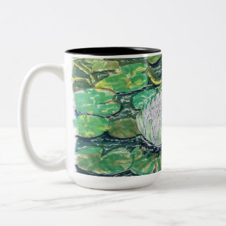 Tasse 2 Couleurs Lotus blanc et nénuphars