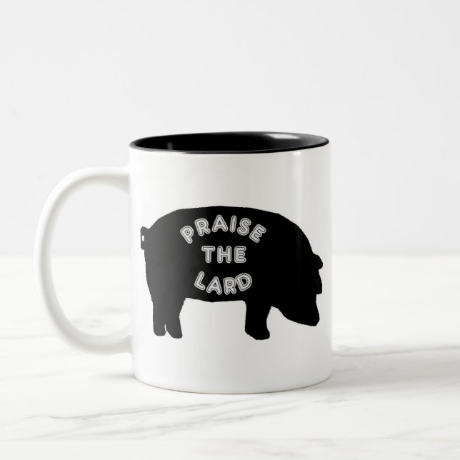Tasse 2 Couleurs Louez le Lard (Gauche)
