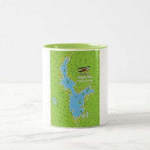 Tasse 2 Couleurs Lough Ree République d'Irlande Carte, lough irland