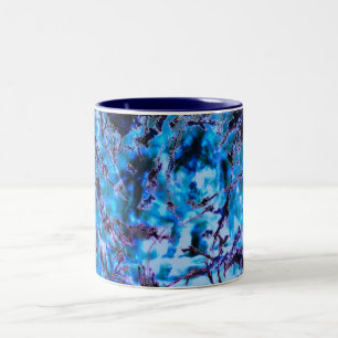 Tasse 2 Couleurs Loup bleu mystique