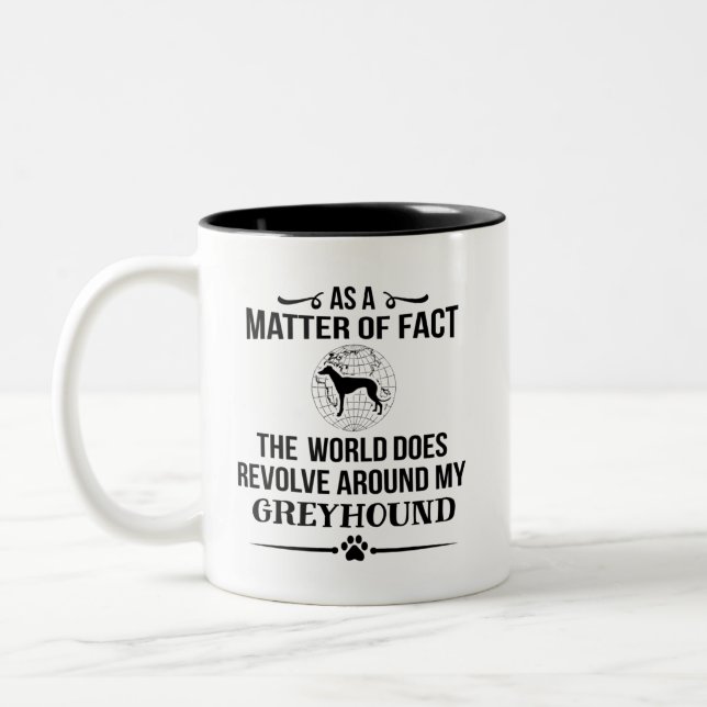 Tasse 2 Couleurs Louvain de race de chien gris (Gauche)