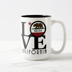 Tasse 2 Couleurs LOVE Arcata California 15oz