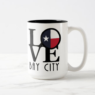 Tasse 2 Couleurs LOVE Bay City Texas15oz