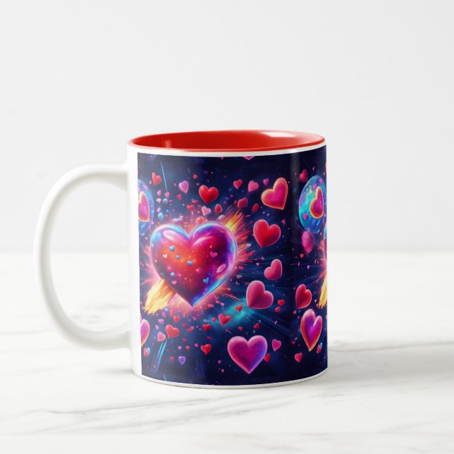 Tasse 2 Couleurs Love bombe ai art (Gauche)