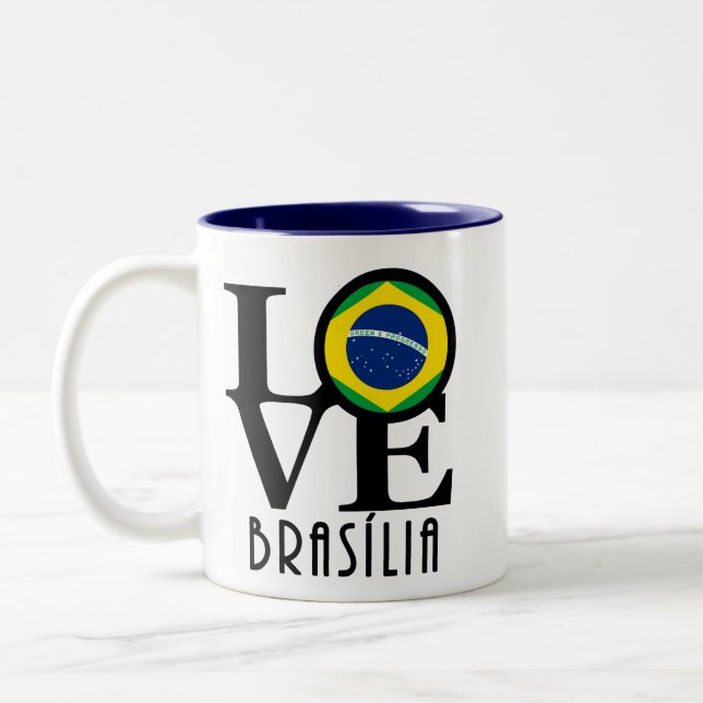 Tasse 2 Couleurs LOVE Brasília 11oz (Gauche)