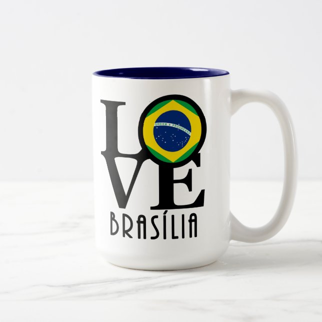 Tasse 2 Couleurs LOVE Brasilia 15oz (Droit)