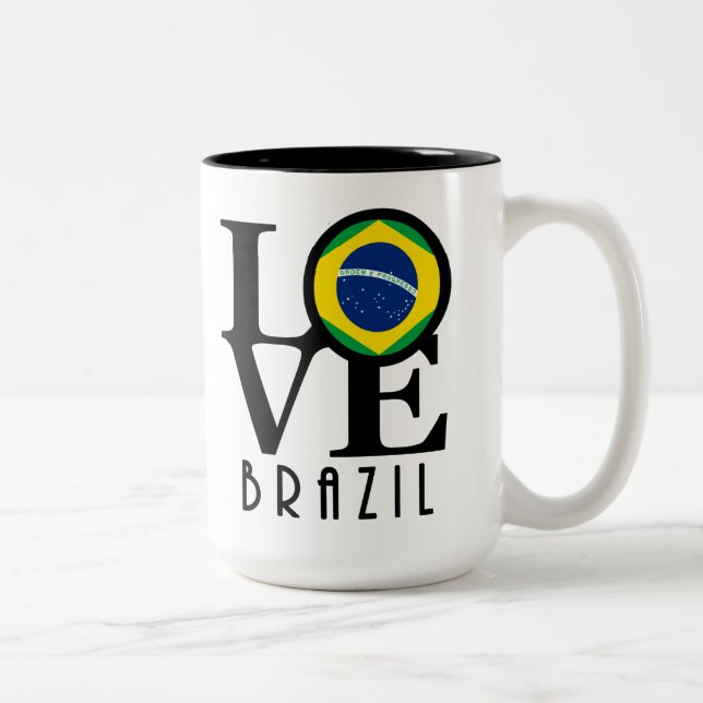 Tasse 2 Couleurs LOVE Brazil 15oz (Droit)