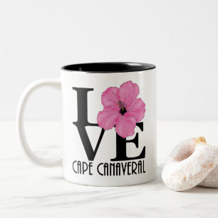 Tasse 2 Couleurs LOVE Cape Canaveral Pink Hibiscus 11oz