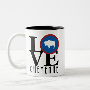 Tasse 2 Couleurs LOVE Cheyenne Wyoming 11oz