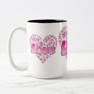 Tasse 2 Couleurs Love Daisy Coeur rose