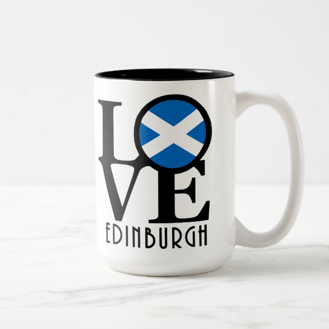 Tasse 2 Couleurs LOVE Edinburgh Scotland 15oz (Droit)