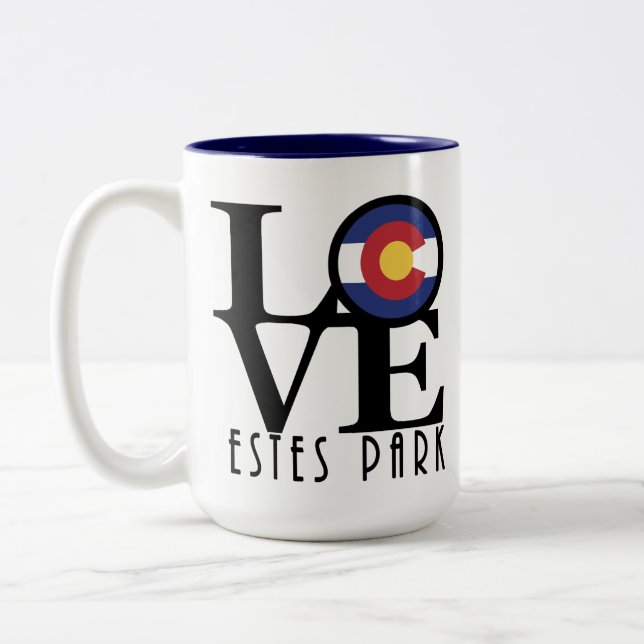 Tasse 2 Couleurs LOVE Estes Park 15oz (Gauche)